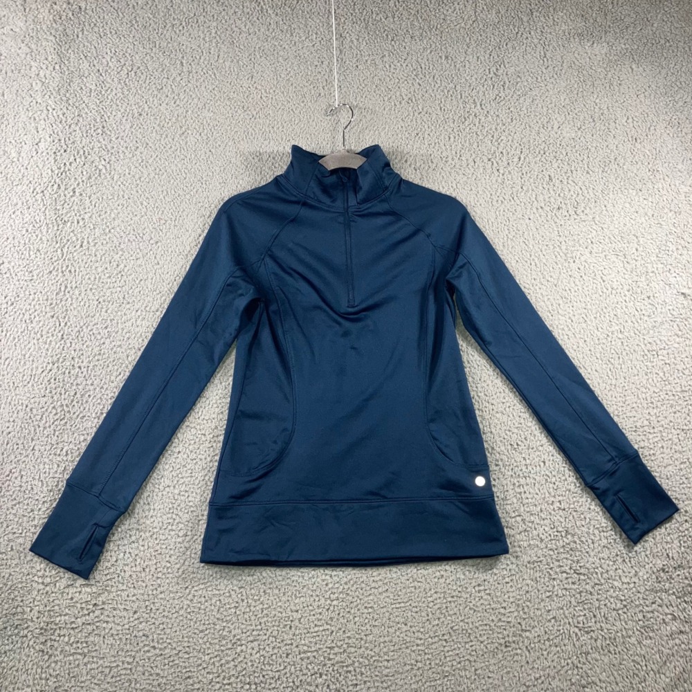 Apana Track‎ Jacket Women Small 1/4 Zip Mock Neck Outdoor Running Yoga Workout